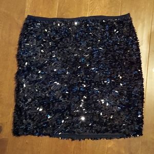 Ann Taylor Black Sequin Skirt ~ 12